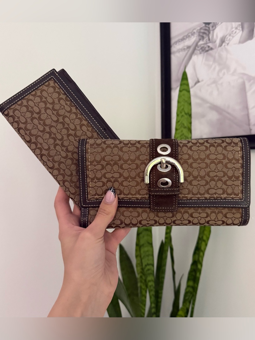 Coach Soho Signature Buckle Wallet w/ Checkbook